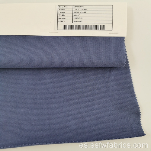 Tejido de algodón Spandex Rib